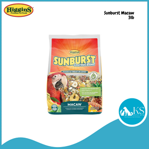 Higgins Sunburst Parakeet 2lb/ Conure 3lb / Cockatiel 3lb/ Parrot 3lb/ Macaw 3lb Bird Feed