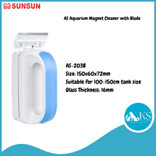 Load image into Gallery viewer, SUNSUN AS Aquarium Magnet Cleaner with Blade Fish &amp; Aquatic ( 5 Sizes)