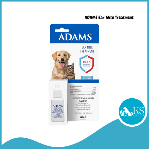 ADAMS Ear Mite Treatment 15ml For Cats & Dogs