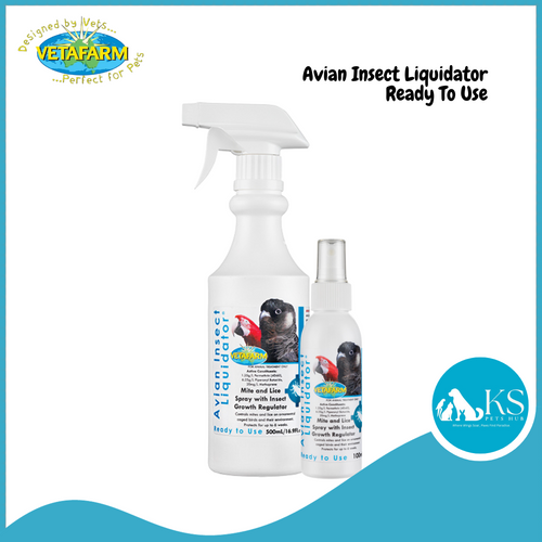 Vetafarm Avian Insect Liquidator 100ml / 500ml Ready To Use