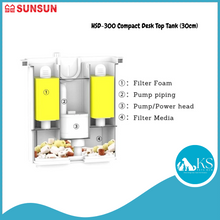 Load image into Gallery viewer, SUNSUN HSD-300 Compact Desk Top Tank (30cm) Fish &amp; Aquatic