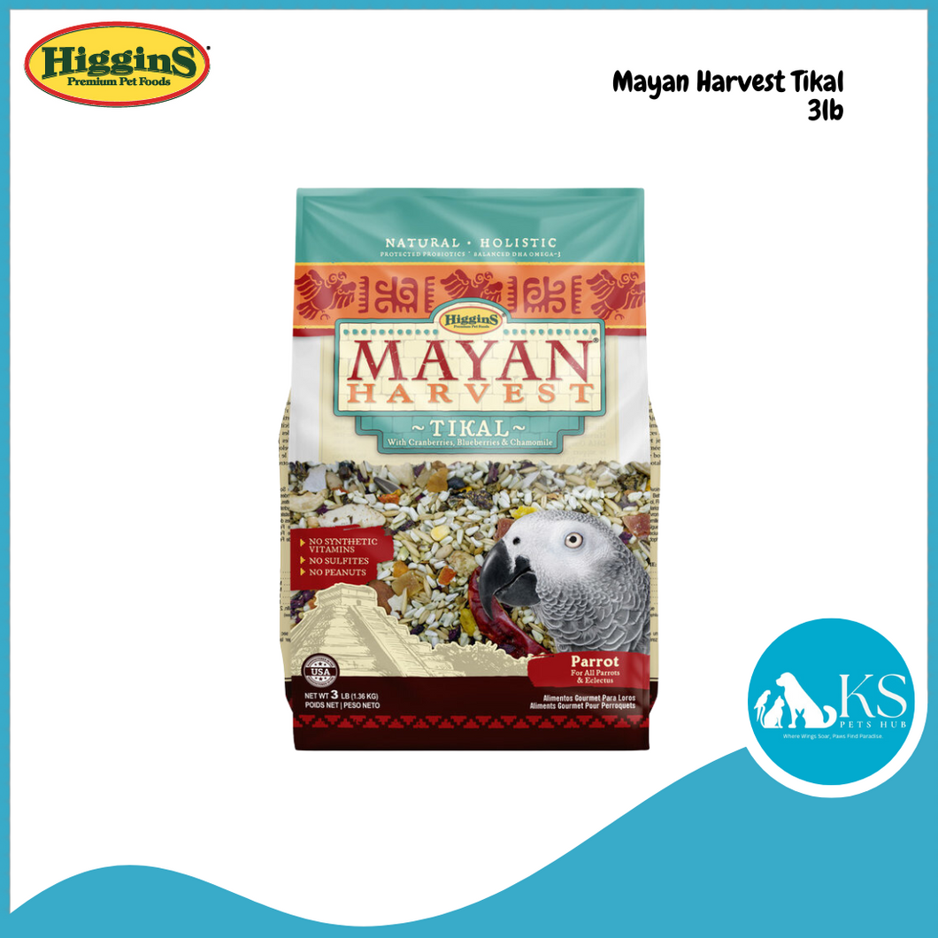 HigginS Mayan Harvest Tikal 3lb Parrot Bird Feed