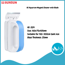 Load image into Gallery viewer, SUNSUN AS Aquarium Magnet Cleaner with Blade Fish &amp; Aquatic ( 5 Sizes)