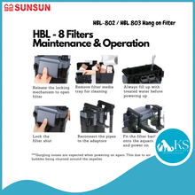 Load image into Gallery viewer, SUNSUN HBL-802 / HBL 803 Hang On Filter Fish &amp; Aquatic