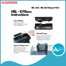 Load image into Gallery viewer, SUNSUN HBL-802 / HBL 803 Hang On Filter Fish &amp; Aquatic
