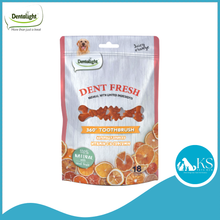 Load image into Gallery viewer, Dentalight Dent Fresh 360 Toothbrush Antioxidant Dog Treats x 18s 150g