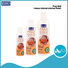 Load image into Gallery viewer, EIHO Prazi Gold (remove internal/external flukes) 120ml / 250ml / 500ml Fish &amp; Aquatic