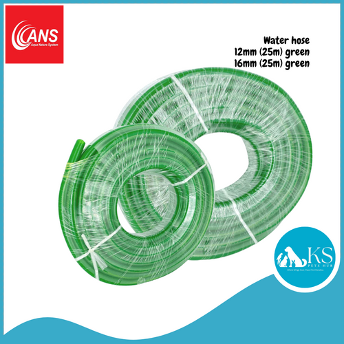 ANS Water Hose 12mm (25m) / 16mm (25m) Green Fish & Aquatic
