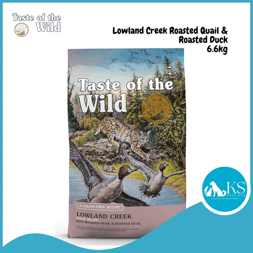 Taste Of the Wild Lowland Creek Feline Cat Roasted Quail & Roasted Duck 6.6kg Cat Feed