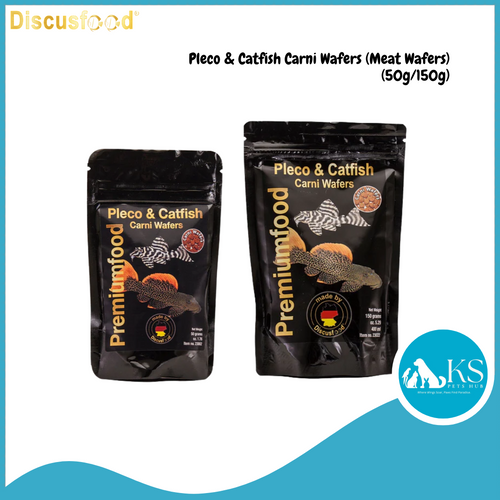 DiscusFood Pleco & Catfish Carni Wafers (Meat Wafers)(50/150g) Fish Feed