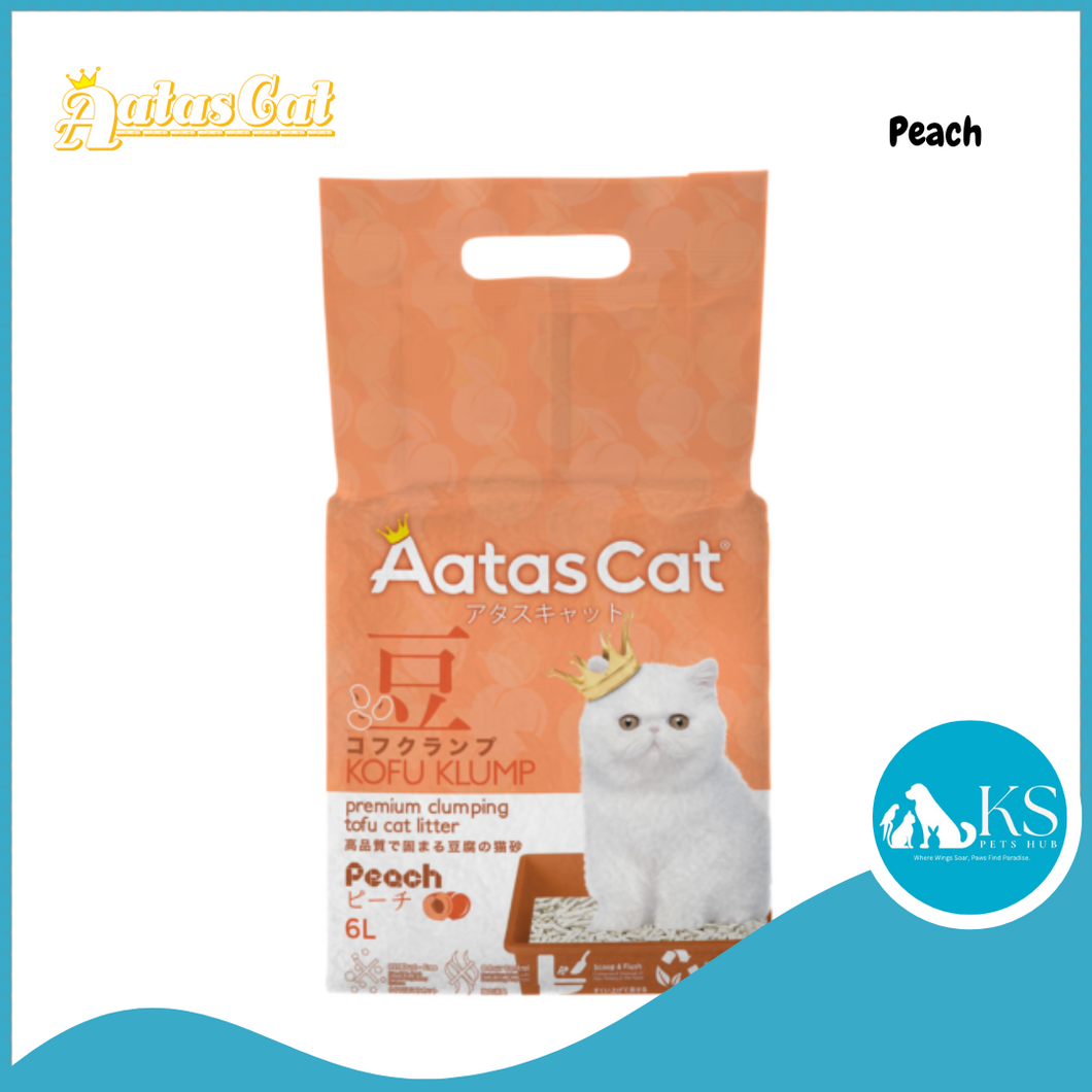 [ Carton Deal ] Aatas Cat Clumping Tofu Cat Litter Assorted 6L x 6 packets Kofu Klump Cat Litter