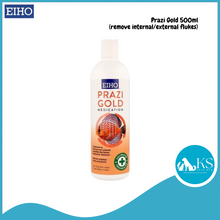 Load image into Gallery viewer, EIHO Prazi Gold (remove internal/external flukes) 120ml / 250ml / 500ml Fish &amp; Aquatic