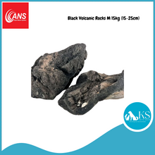 Load image into Gallery viewer, ANS Black Volcanic Rocks M 15kg (15-25cm) Fish &amp; Aquatic
