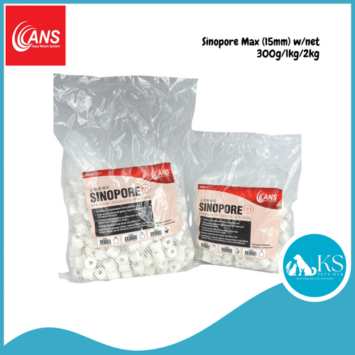 ANS Sinopore Max (15mm) w/net - 300g/1kg/2kg Fish & Aquatic