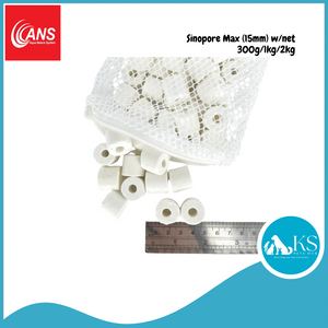ANS Sinopore Max (15mm) w/net - 300g/1kg/2kg Fish & Aquatic