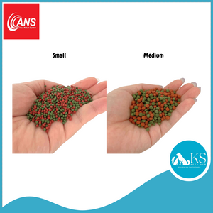ANS Fish Feed (MIX COLOURED) small/medium 1000g Fish & Aquatic