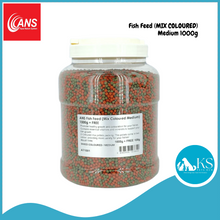 Load image into Gallery viewer, ANS Fish Feed (MIX COLOURED) small/medium 1000g Fish &amp; Aquatic