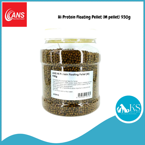 ANS Hi Protein Floating Pellet (M pellet) 930g Fish & Aquatic