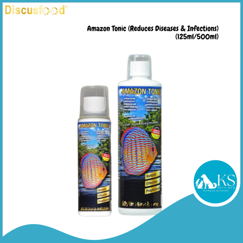 DiscusFood Amazon Tonic (Reduces Diseases & Infections)(125ml/500ml) Fish & Aquatic