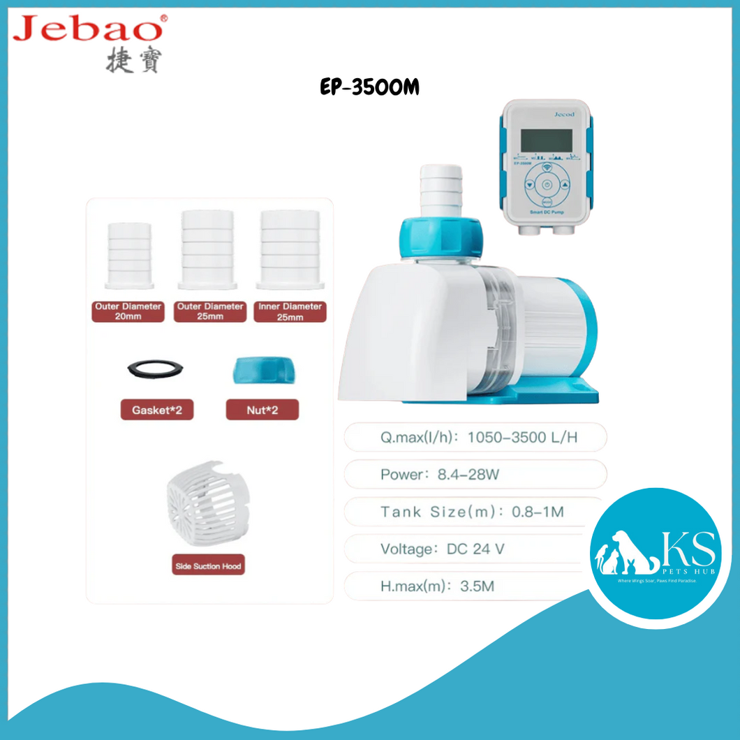 JEBAO EP Series Water Pump - Controller/Mobile phone Dual Control (Remote + Intelligent Timing) - (EP3500M/EP5000M/EP6500M/EP8500M/EP10000M) Fish & Aquatic