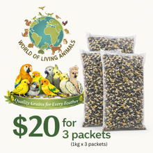 Load image into Gallery viewer, [WOLA Parrot Mix] World of Living Animals – Bird Seed Food 1kg
