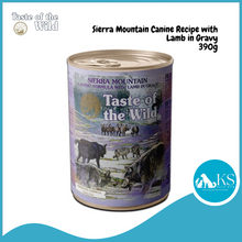 Load image into Gallery viewer, Taste Of The Wild Sierra Mountain / Pacific Stream / Wetlands Canine Recipe in Gravy 390g Dog Feed