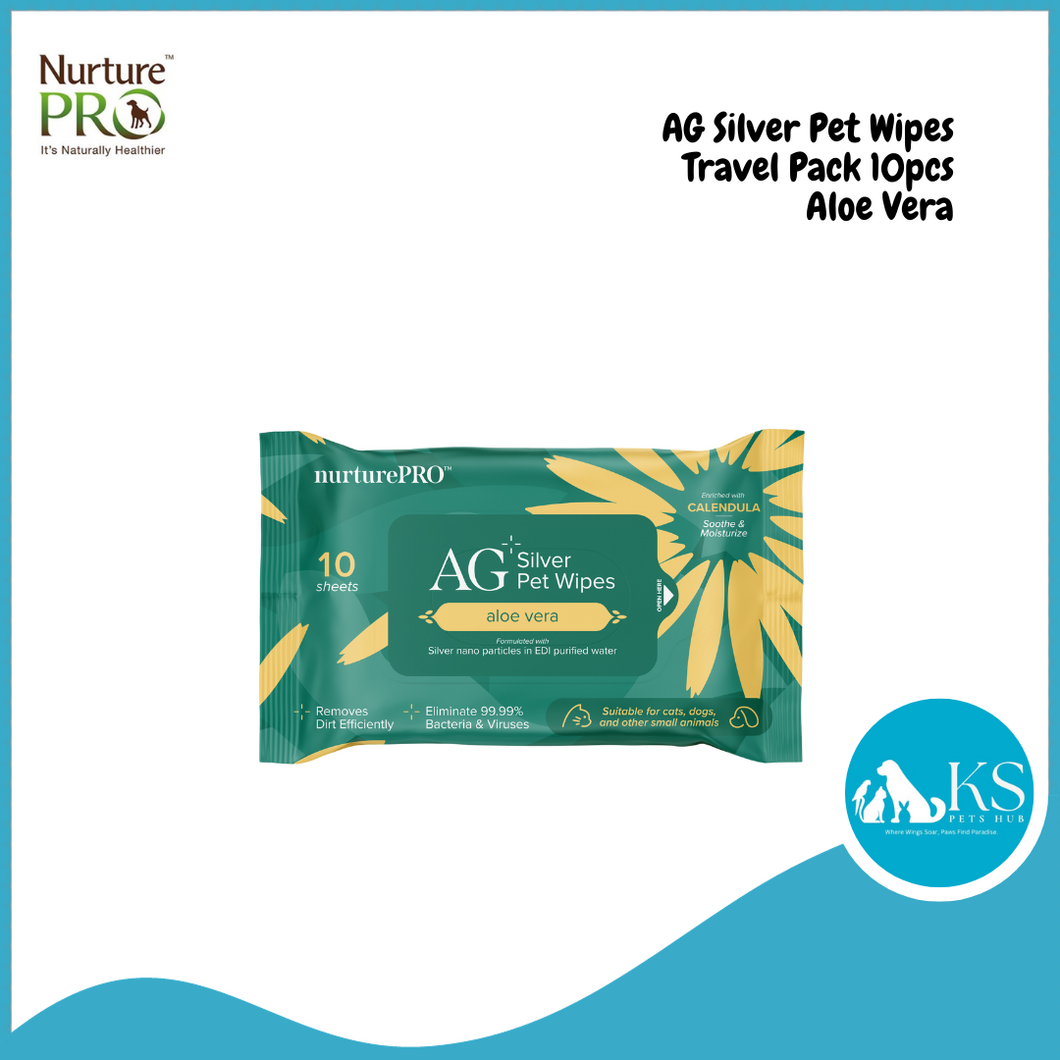 NurturePro AG Silver Pet Wipes 10pcs Pet Wipes
