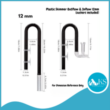 Load image into Gallery viewer, AQUAPRO Plastic Skimmer Outflow &amp; Inflow 12mm/16mm (suckers included) Fish &amp; Aquatic