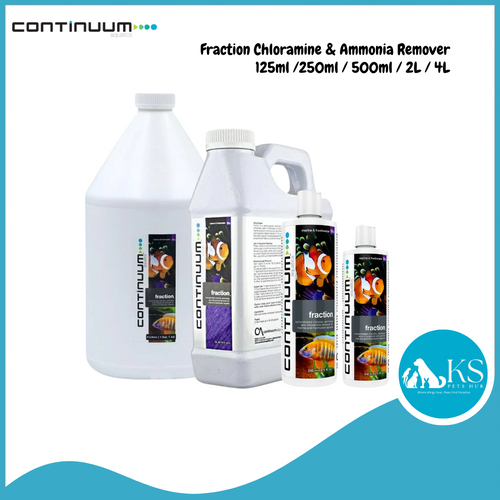 CONTINUUM Fraction Chloramine & Ammonia Remover Fish & Aquatic 125ml / 250ml / 500ml / 2L / 4L Fish & Aquatic