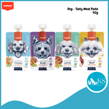 Load image into Gallery viewer, Wanpy Tasty Meat Paste - Dog - Chicken / Lamb / Duck / Beef 90g x 10 Pouches Dog Treats