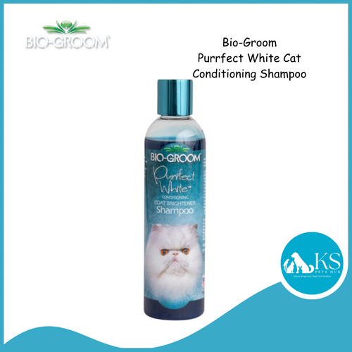 Bio-Groom Purrfect White Conditioning Coat Brightener Shampoo 8oz
