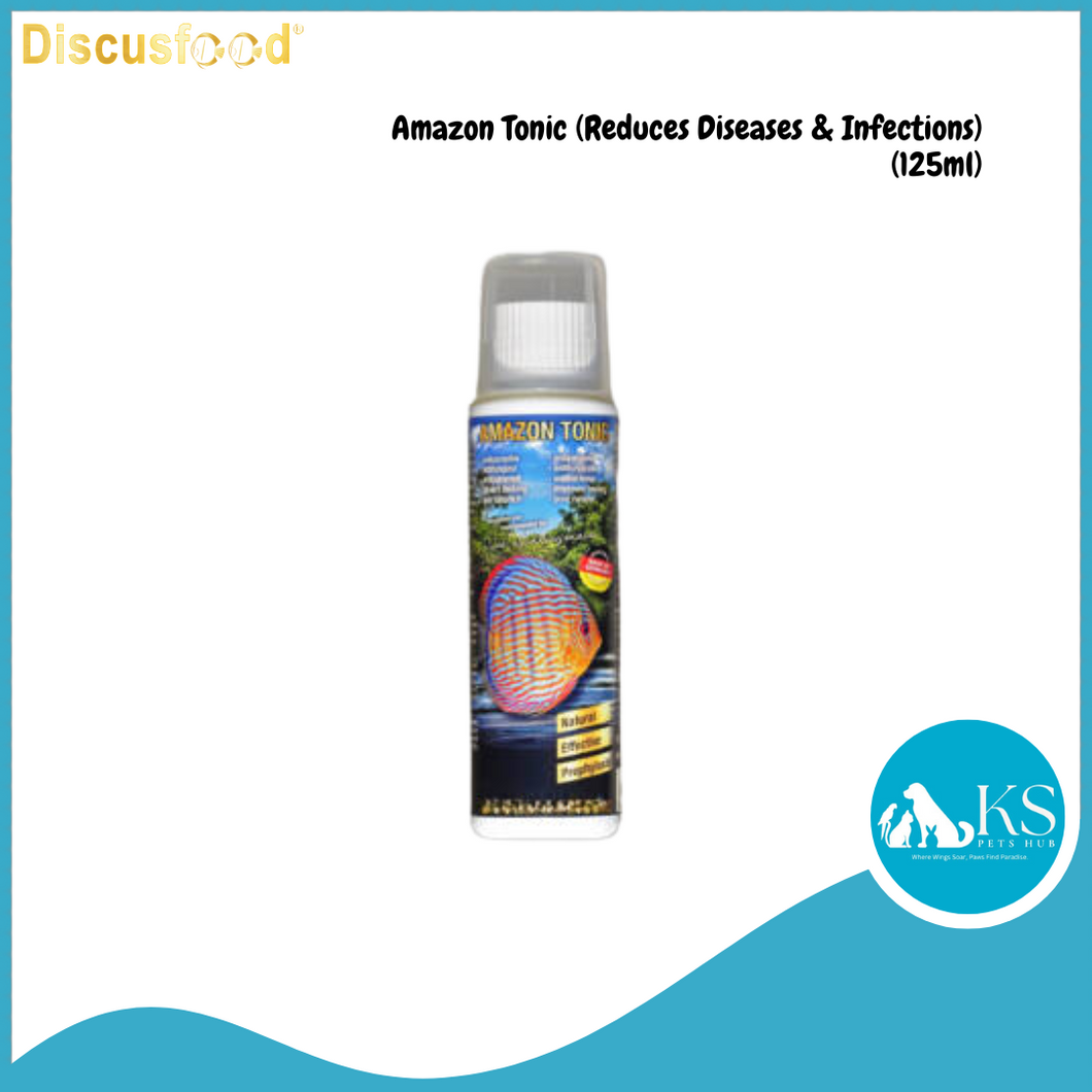 DiscusFood Amazon Tonic (Reduces Diseases & Infections)(125ml/500ml) Fish & Aquatic