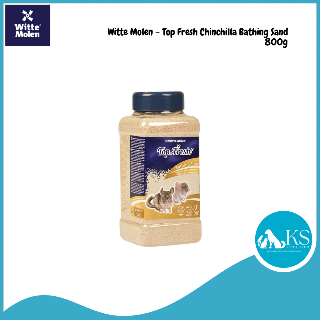 Witte Molen #655433-34 Top Fresh Chinchilla Bathing Sand 800g/3kg For Small Animals