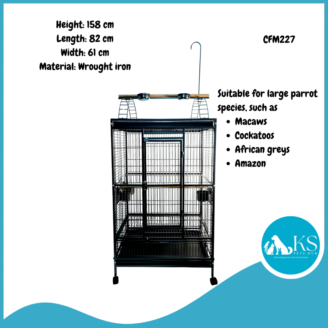 Wrought Iron Bird Cage / Large Parrot / SG Stocks / CFM227