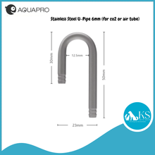 Load image into Gallery viewer, AQUAPRO Stainless Steel U-Pipe 6mm (for co2 or air tube) Fish &amp; Aquatic