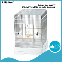 Load image into Gallery viewer, [Stainless Steel] Lilliphut Wired 37 White Parrot Bird Cage Durable Easy Clean