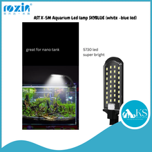 Load image into Gallery viewer, AST X‑5M Aquarium LED Lamp – SKYBLUE (White–Blue LED) Bright, Crisp, Sky‑Blue Illumination for Nano &amp; Desktop Aquariums