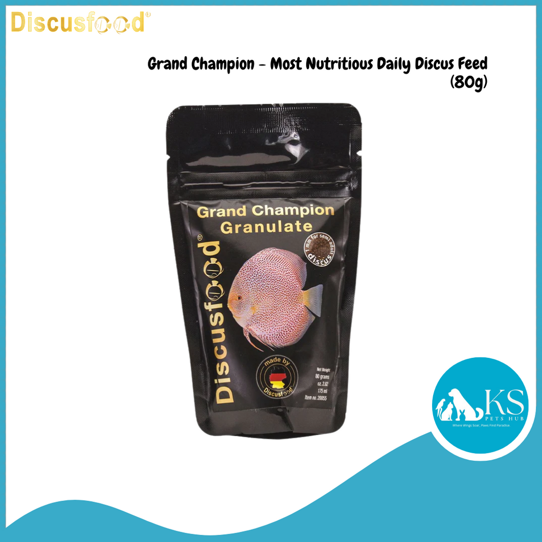 DiscusFood Grand Champion - Most Nutritious Daily Discus Feed Available (80g/230g) Fish Feed