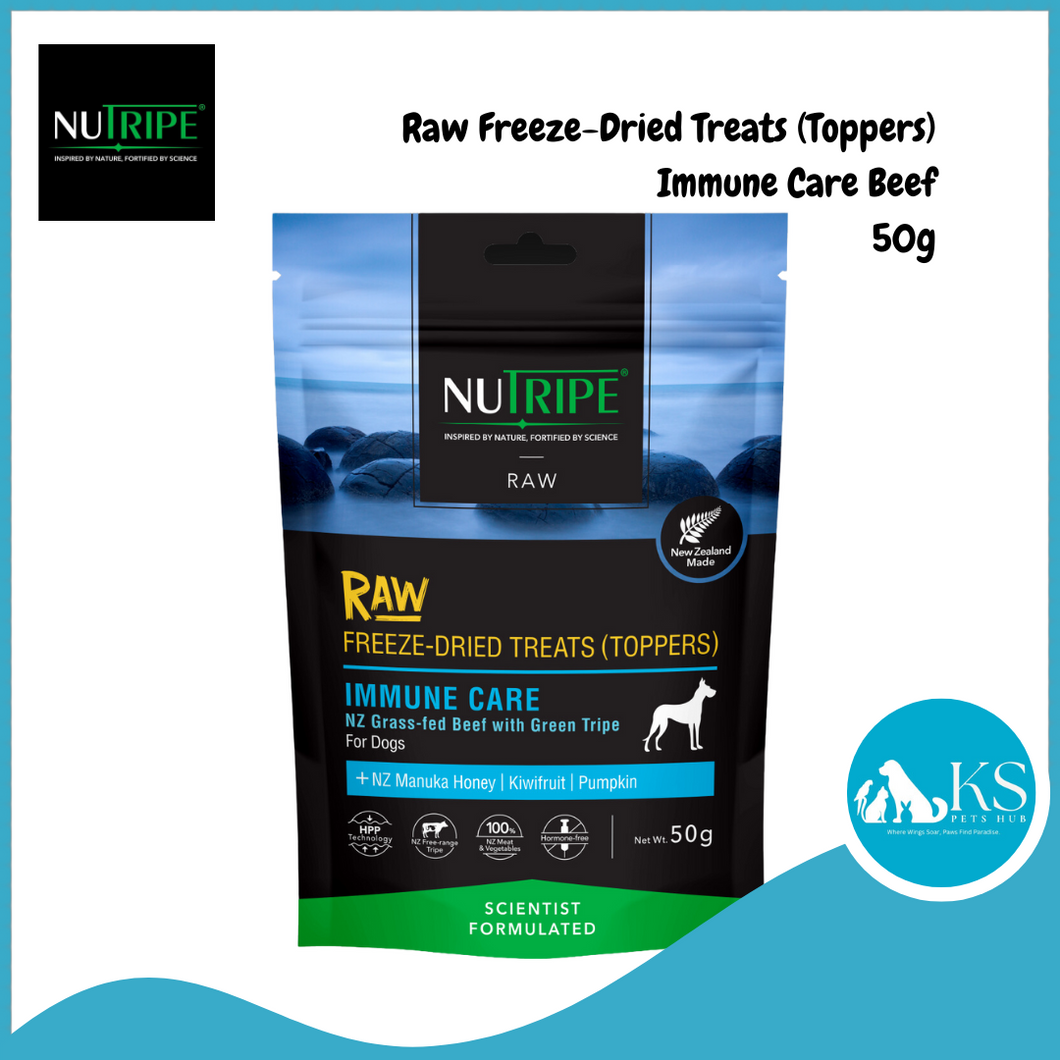 Nutripe Raw Freeze Dried Treats (Toppers) Immune Care Dog 50g