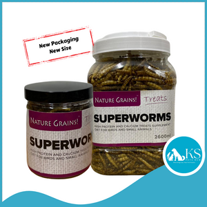Nature Grains Superworms 550ml/2600ml Bird Fish Feed