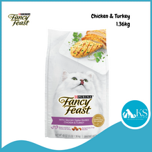 Load image into Gallery viewer, Purina Fancy Feast Chicken &amp; Turkey Dry Cat Food 1.36kg