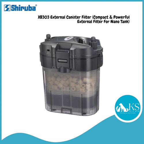 SHIRUBA XB303 External Canister Filter (Compact & Powerful External Filter For Nano Tank) Fish & Aquatic