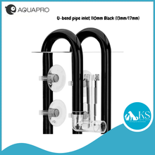 Load image into Gallery viewer, AQUAPRO U-bend pipe inlet 110mm Black (13mm/17mm) Fish &amp; Aquatic
