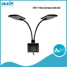 Load image into Gallery viewer, AST X‑7 Dual LED Aquarium Lamp (White LED) Bright, Clear, Dual‑LED Illumination for Nano &amp; Desktop Aquariums