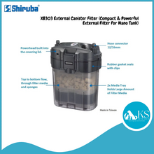 Load image into Gallery viewer, SHIRUBA XB303 External Canister Filter (Compact &amp; Powerful External Filter For Nano Tank) Fish &amp; Aquatic