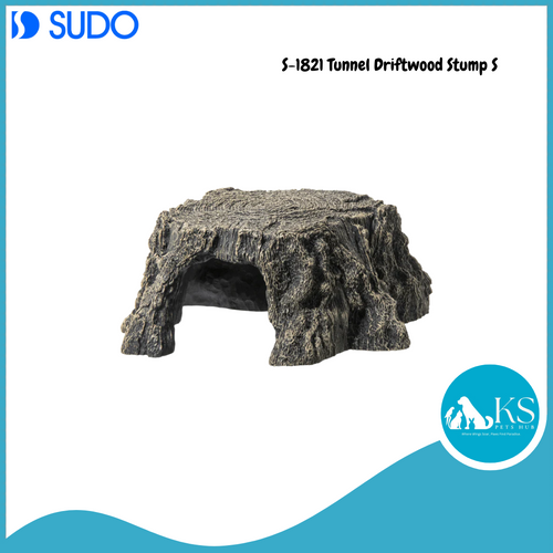 SUDO S-1821/1822 Tunnel Driftwood Stump S/M Fish & Aquatic
