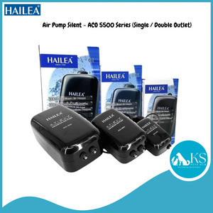 HAILEA Air Pump Silent - ACO 5500 Series (Single / Double Outlet) Fish & Aquatic