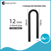 Load image into Gallery viewer, AQUAPRO U-bend pipe inlet 110mm Black (13mm/17mm) Fish &amp; Aquatic