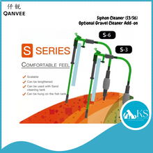 Load image into Gallery viewer, QANVEE Siphon Cleaner (S3/S6) &amp; Optional Gravel Cleaner Add-on Fish &amp; Aquatic