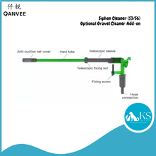 Load image into Gallery viewer, QANVEE Siphon Cleaner (S3/S6) &amp; Optional Gravel Cleaner Add-on Fish &amp; Aquatic